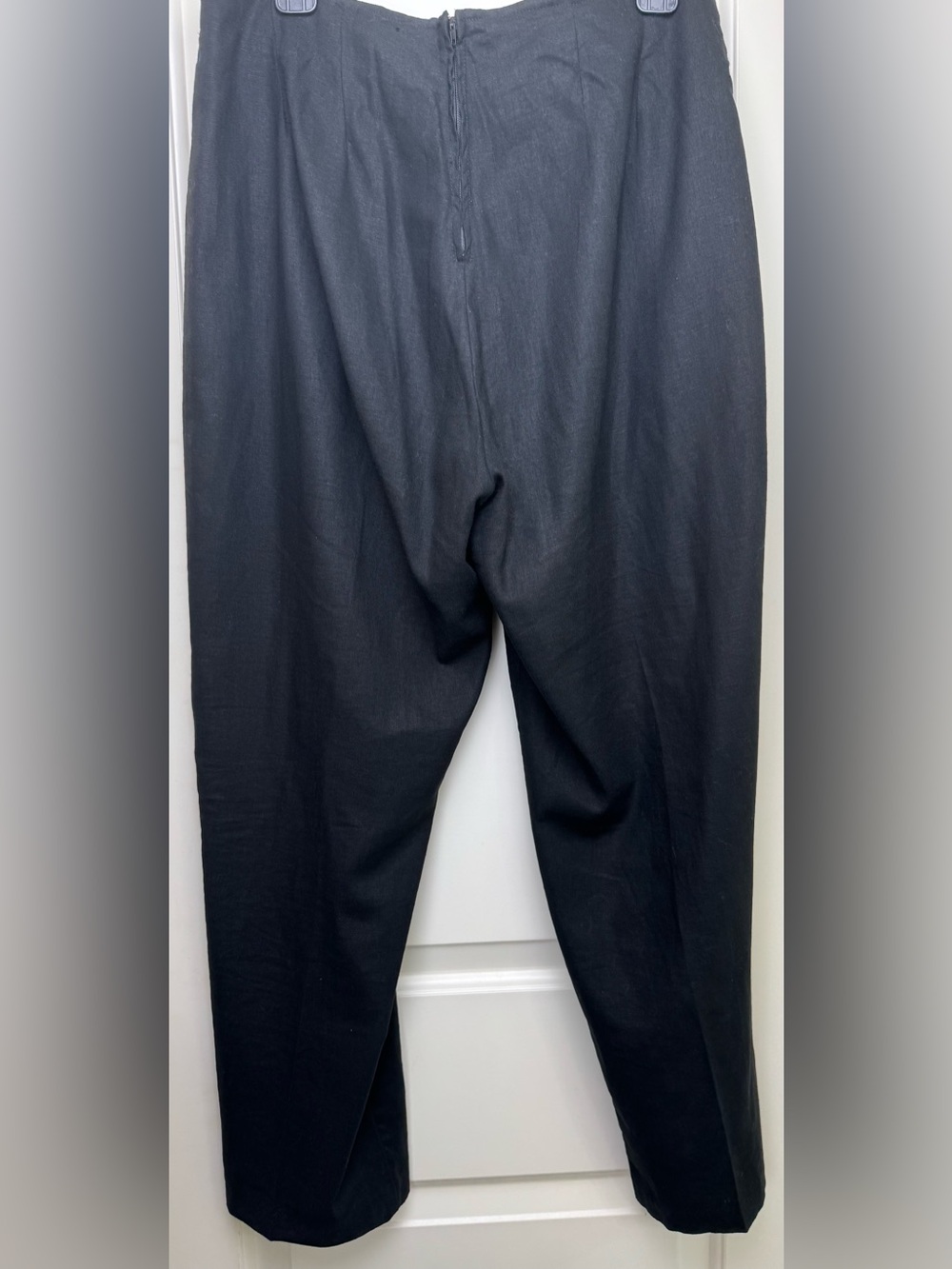 Courtenay Black Linen Blend Embroidered 2 Piece Pantsuit Set Size 12 - Picture 5 of 7